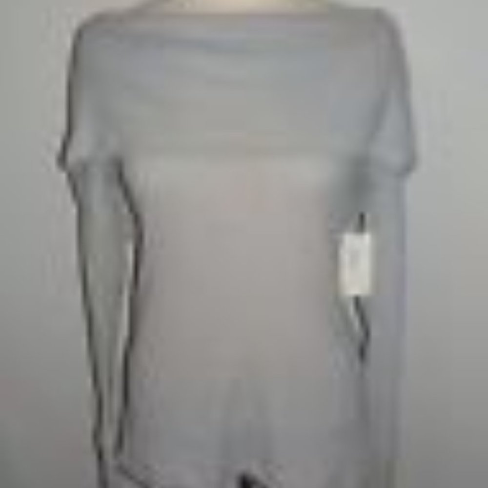 FREE PEOPLE -WE THE FREE MS SIZE LARGE CLOUD GRAY SNOWBUNNY OFF THE SHOULDER TOP - Picture 9 of 9